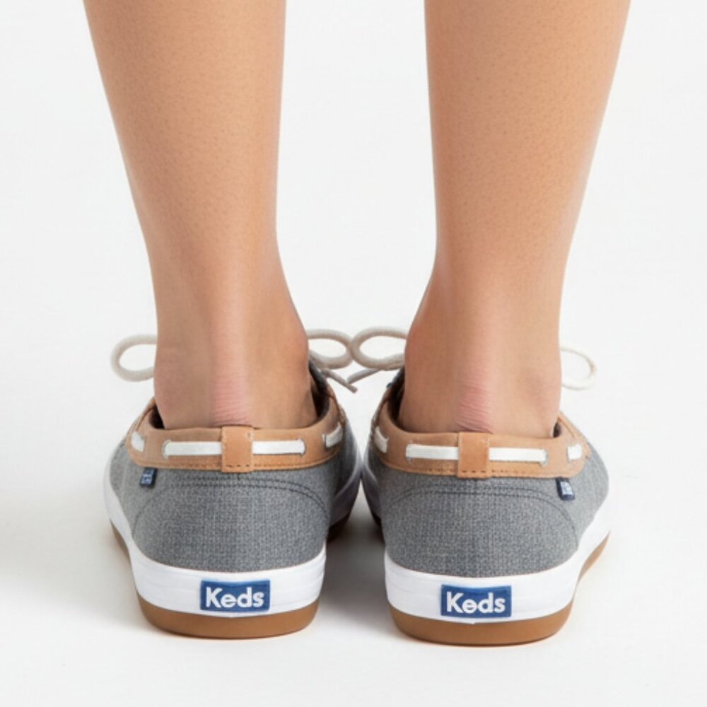 KEDS Charter Chambray Boat Shoes, Like New - Picture 6 of 14